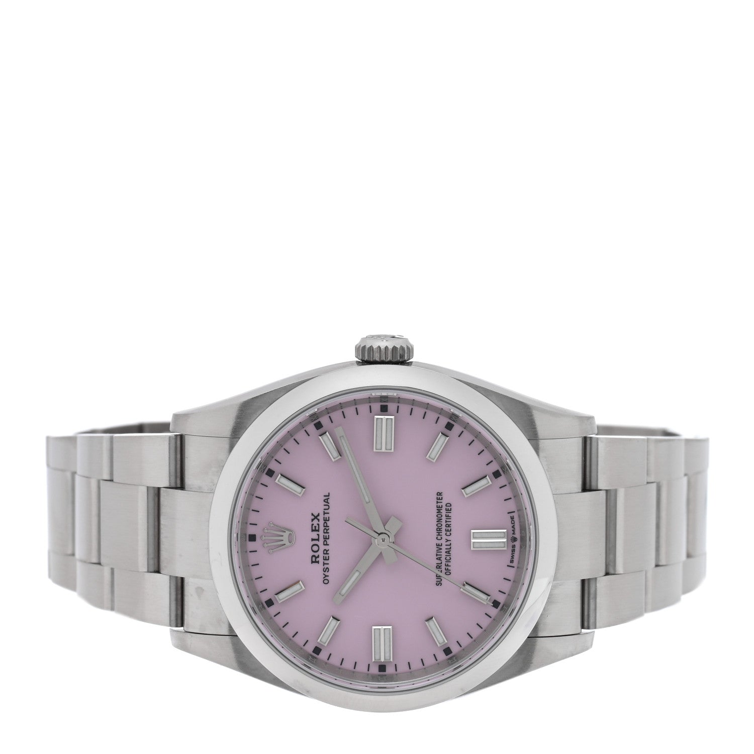 Rolex Stainless Steel 36mm Oyster Perpetual Watch Candy Pink 126000 2 of 5