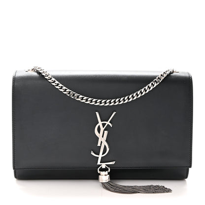 Saint Laurent Smooth Calfskin Medium Classic Monogram Kate Tassel Satchel Deep Marine 1 of 10