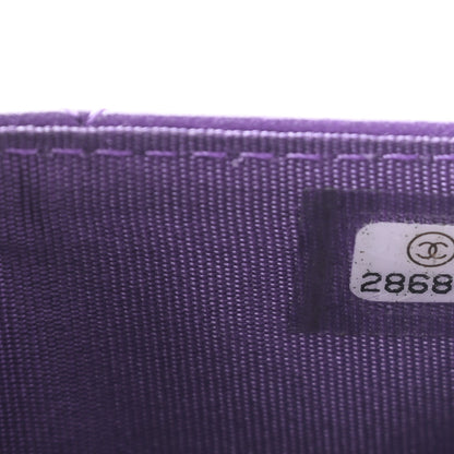 Chanel Lambskin Quilted Boy Flap Card Holder Purple 8 of 10