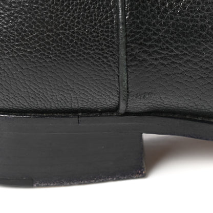 Chanel Calfskin Ascot Knee High CC Boots 39 Black 12 of 15