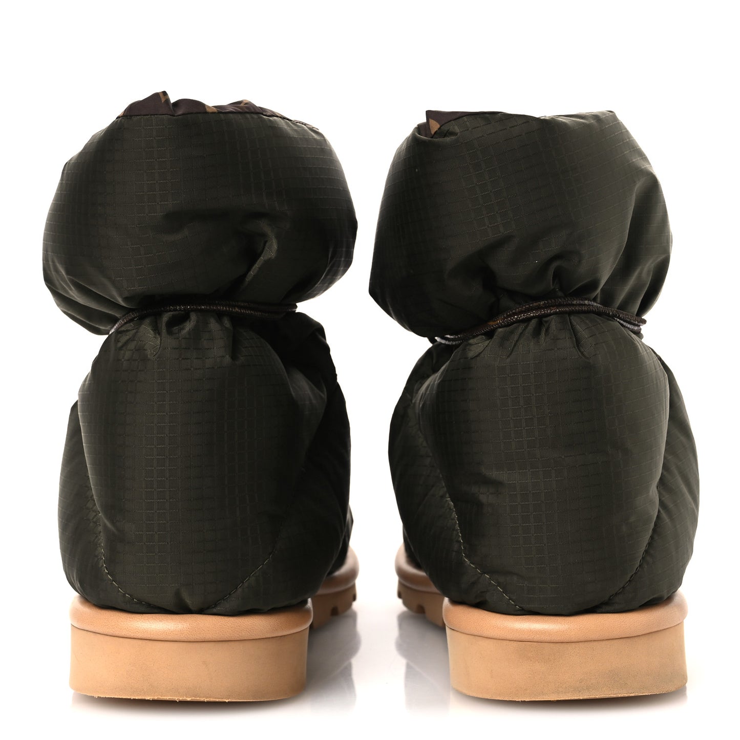 Nylon Monogram Pillow Comfort Ankle Boot 40 Khaki