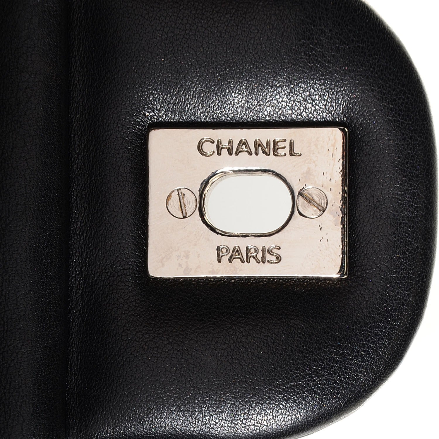 Chanel Calfskin Quilted Large Cambon Flap Black White 8 of 8