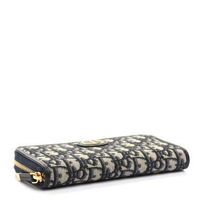 Christian Dior Oblique 30 Montaigne Zip Around Wallet Blue 4 of 10