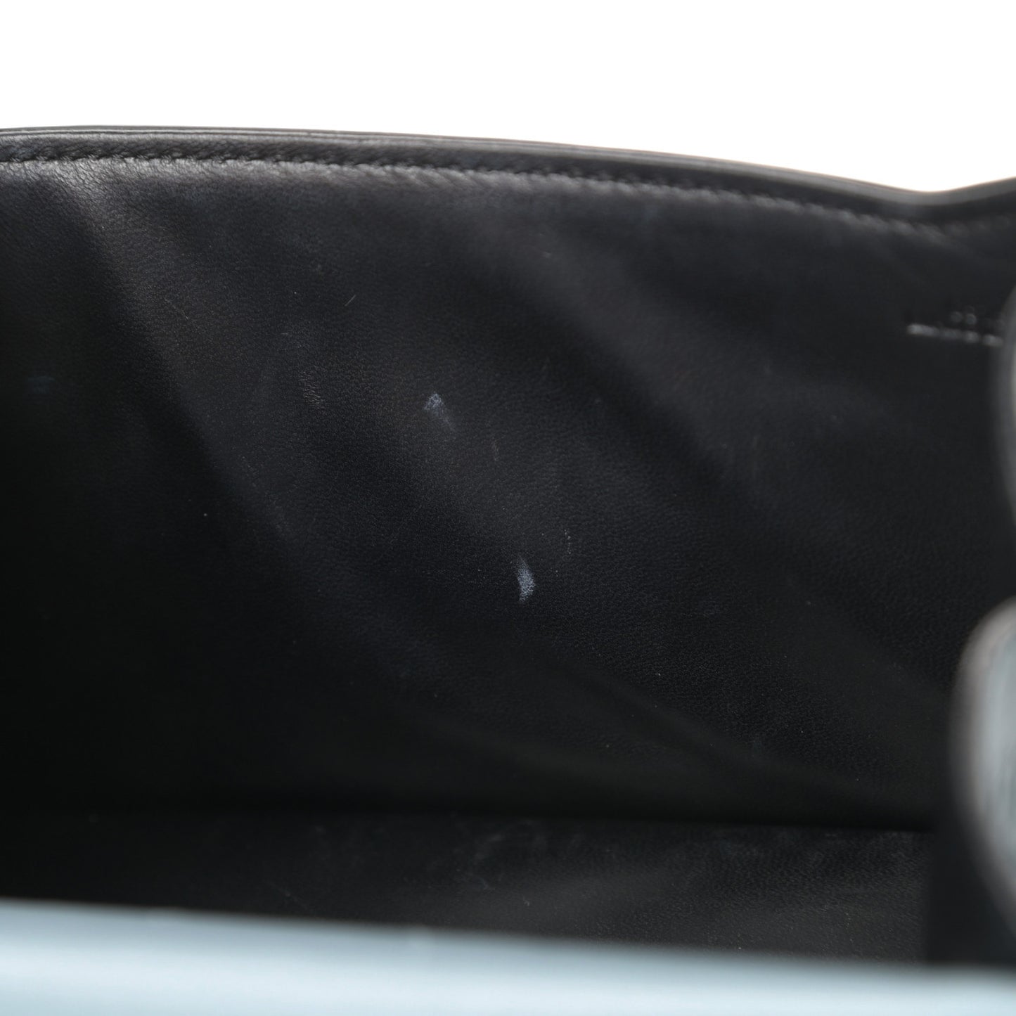 Calfskin Small Barcelona Shoulder Bag Stone Blue