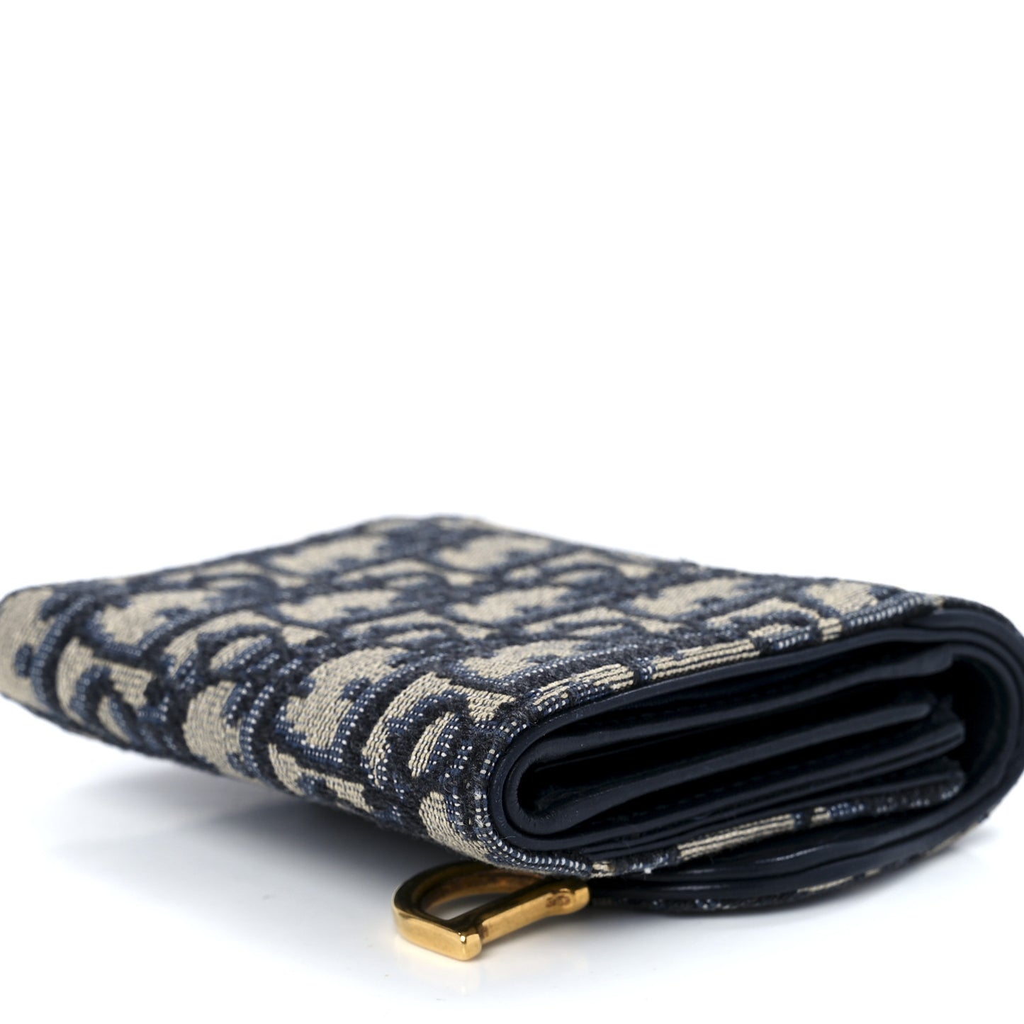 Oblique Saddle Lotus Wallet Blue