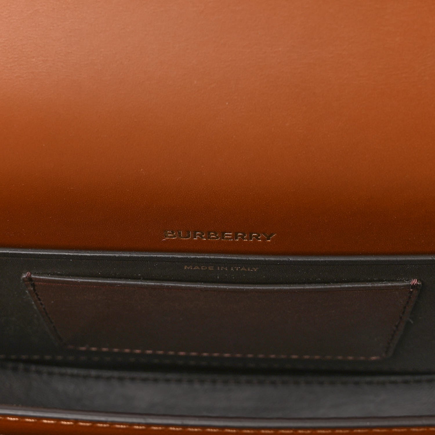 Burberry Calfskin Small Two-Tone Olympia Shoulder Bag Warm Tan 6 of 9