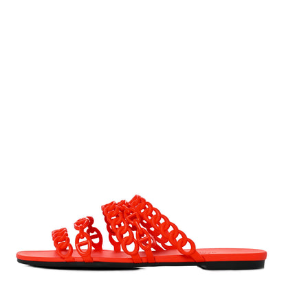Hermes Rubber Chaine d'Ancre Nude Sandals 39 Pavot 1 of 8