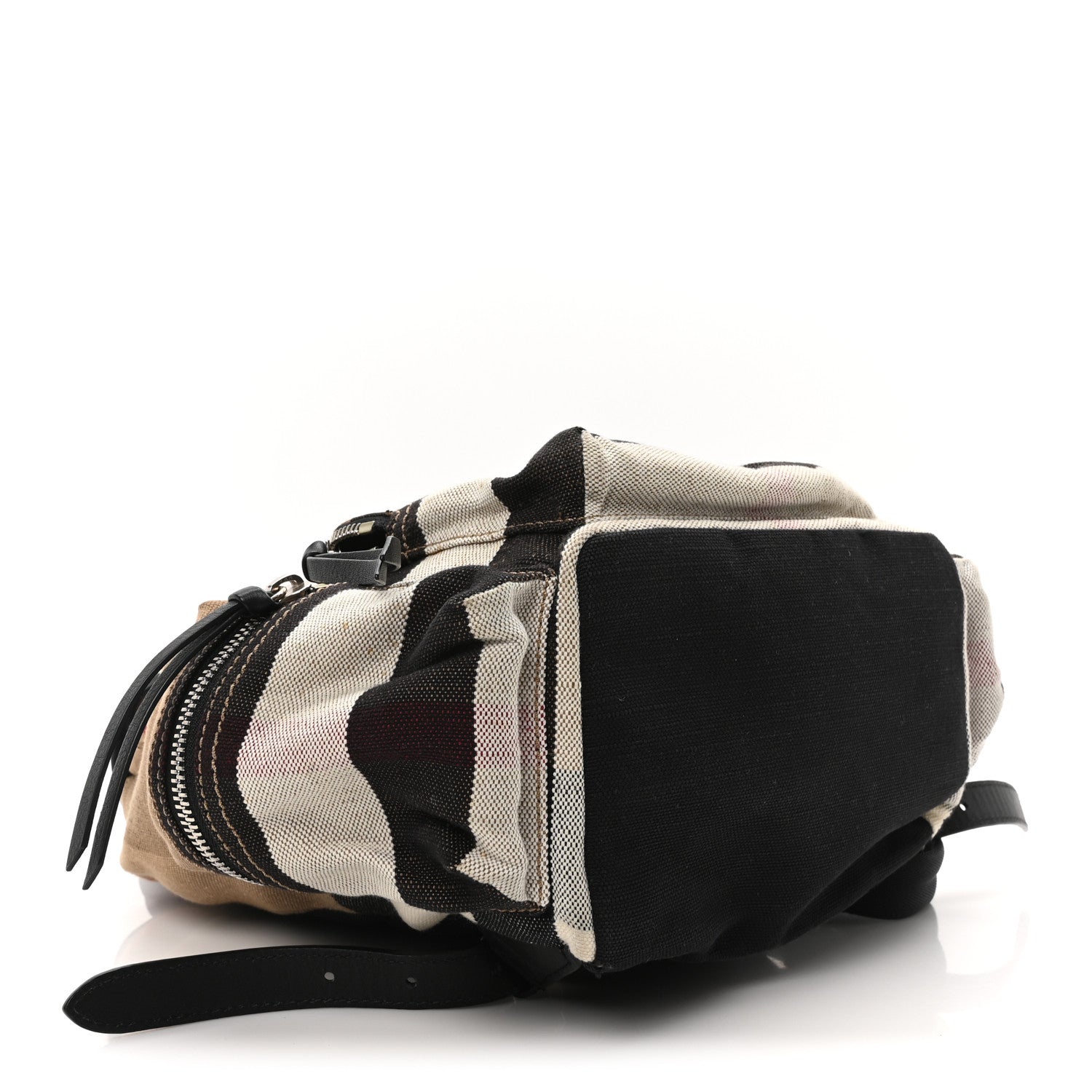 Burberry Canvas Mega Check Medium Rucksack Backpack Black 4 of 9