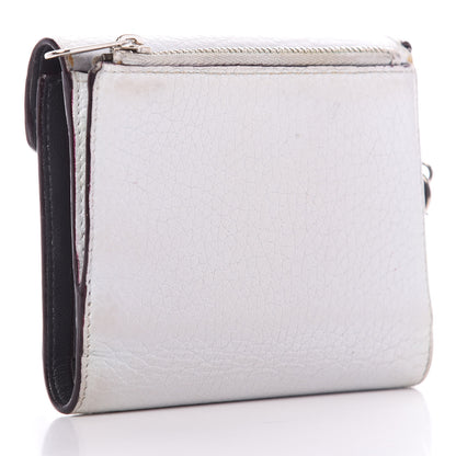 Christian Dior Bullcalf Diorissimo Medium Envelope Wallet Silver 3 of 10