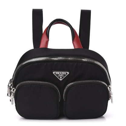 Prada Tessuto Nylon Pocket Top Handle Cargo Bag Black Fuoco 1 of 8