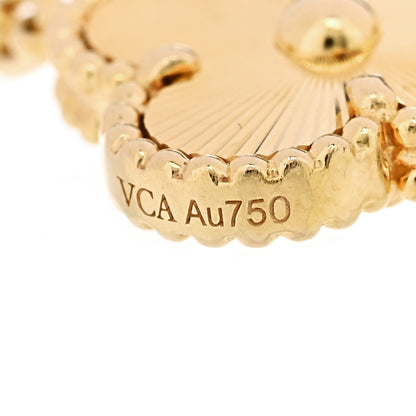 Van Cleef & Arpels 18K Yellow Gold 5 Motifs Guilloche Vintage Alhambra Bracelet 4 of 5
