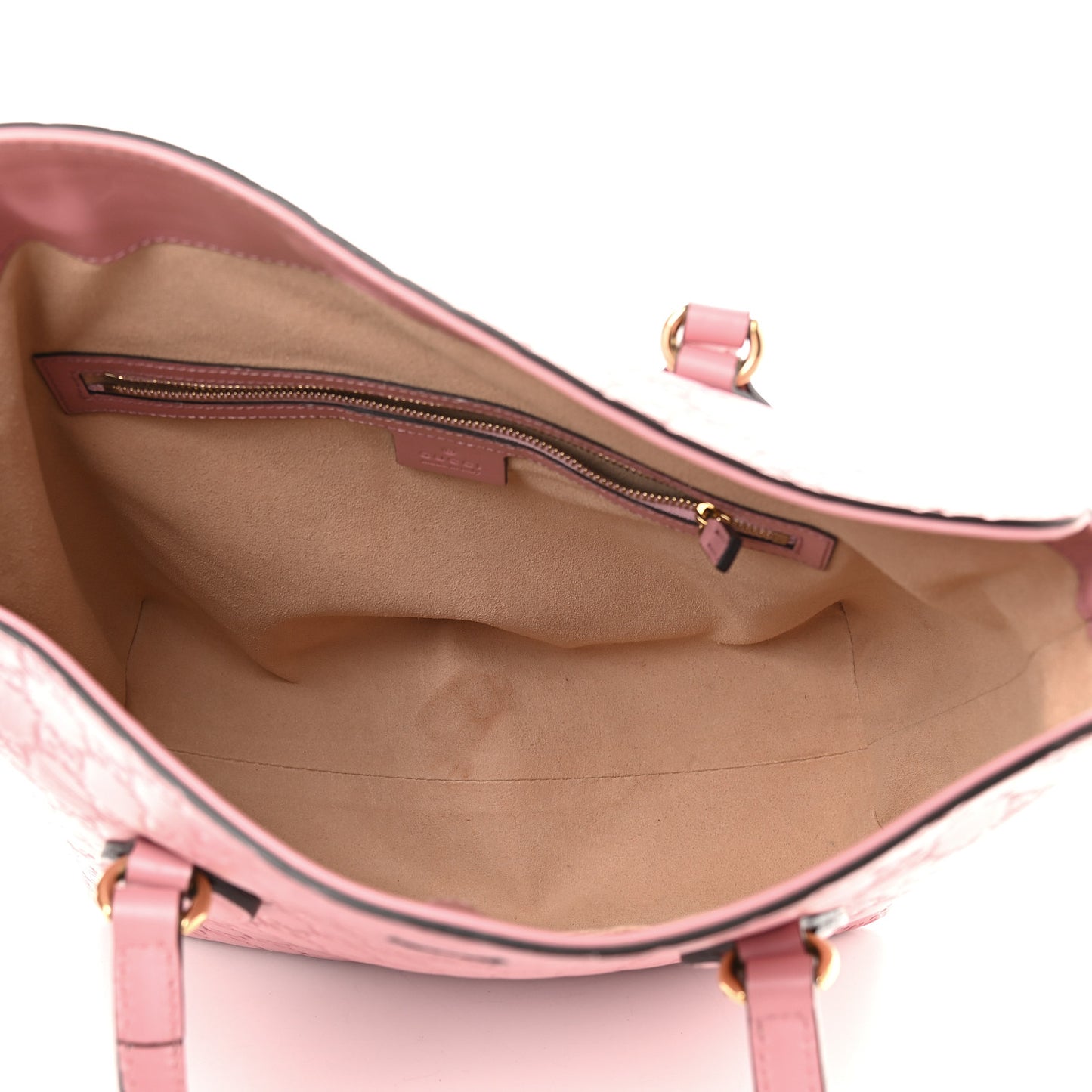 Guccissima Signature Linea A Foldover Tote Rose Baby Candy