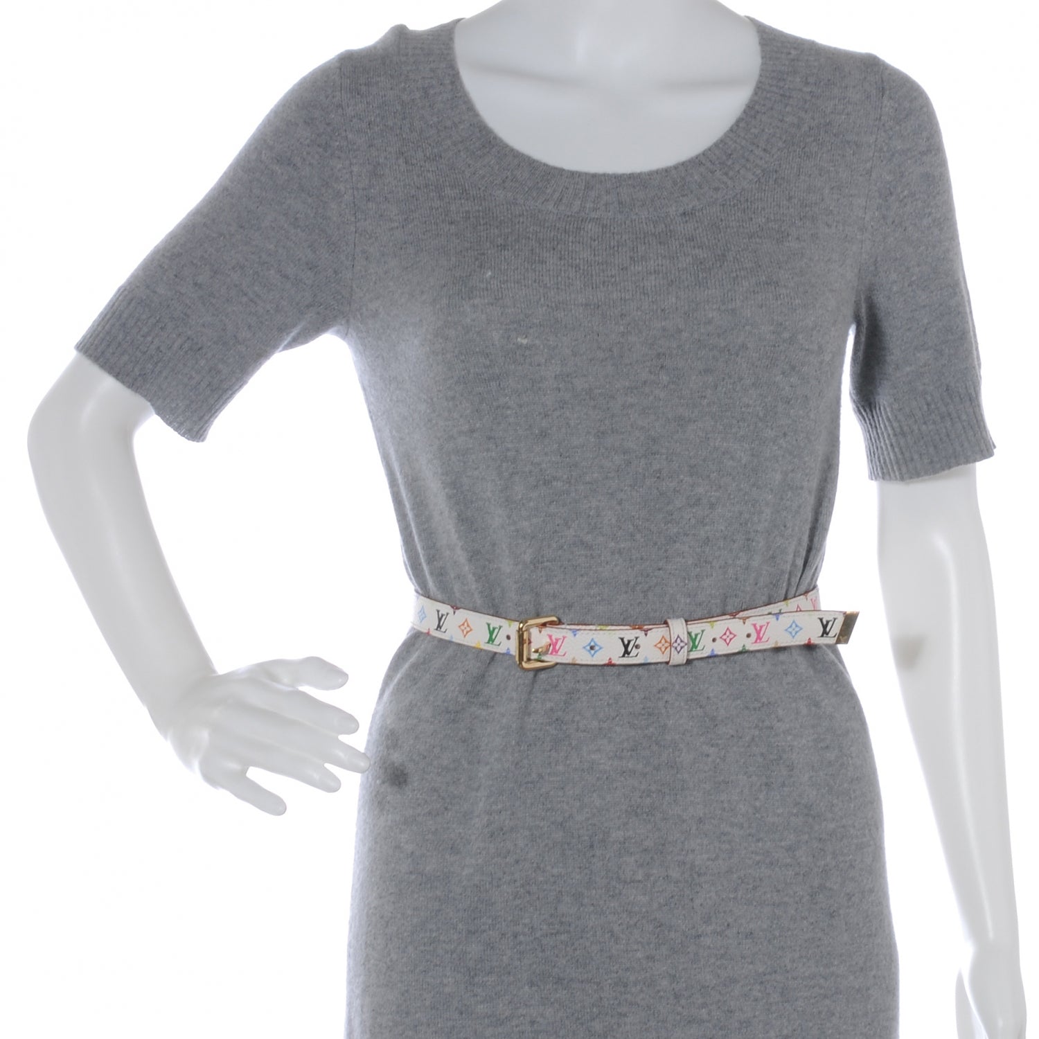 Louis Vuitton Monogram Multicolor Belt White 70 28 2 of 7