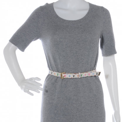 Louis Vuitton Monogram Multicolor Belt White 70 28 2 of 7