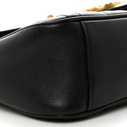 Gucci Calfskin Matelasse Studded Small Pearly GG Marmont Shoulder Bag Black 10 of 11