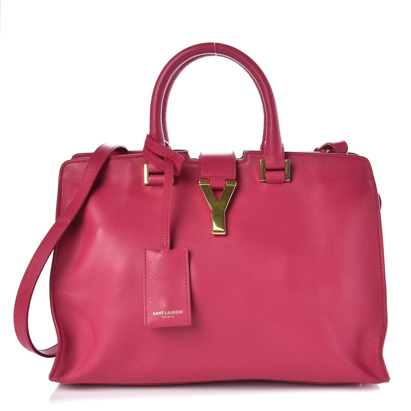 Calfskin Small Classic Y Cabas Fuchsia