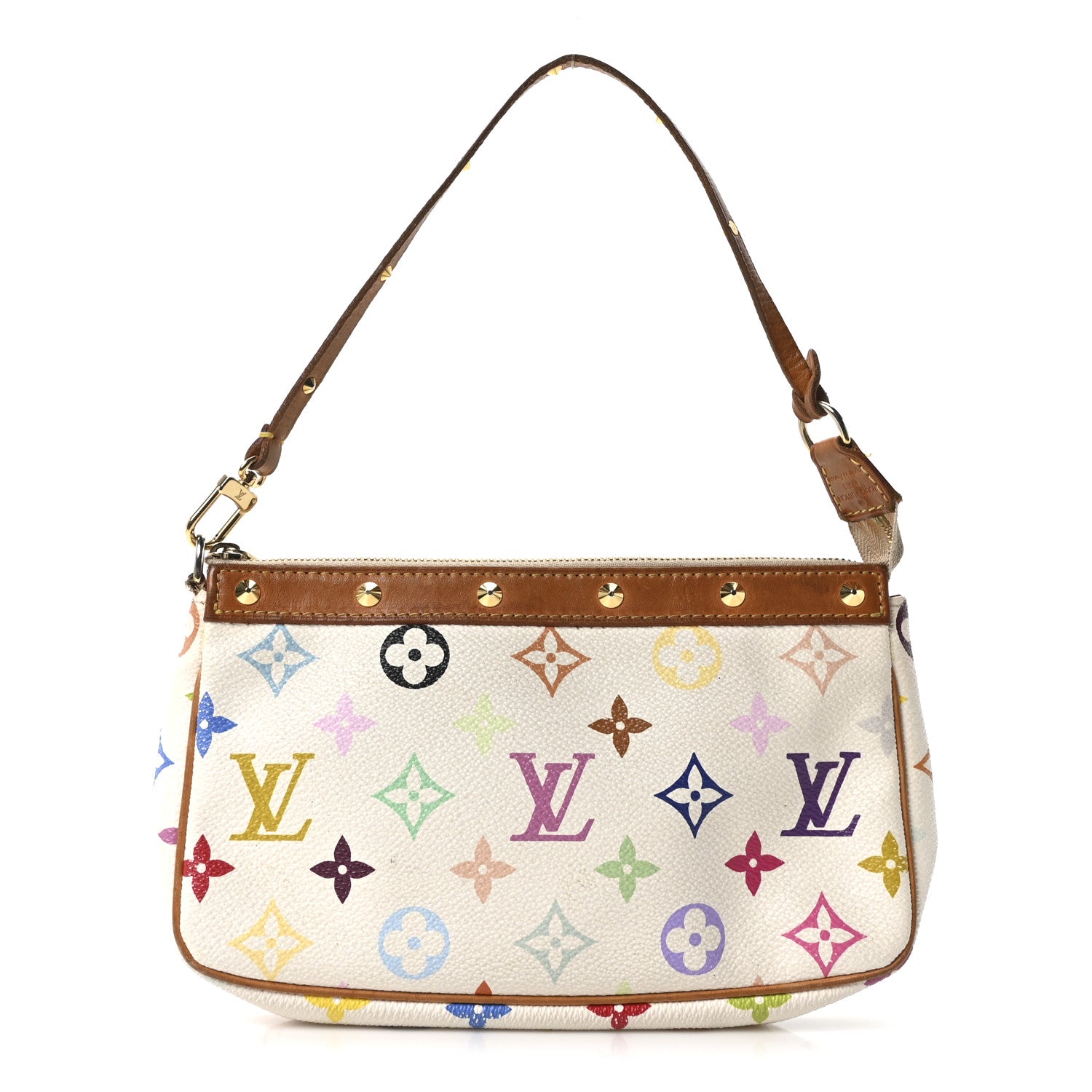 Louis Vuitton Monogram Multicolor Pochette Accessories White 1 of 9