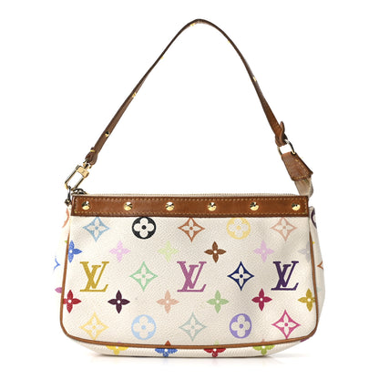 Louis Vuitton Monogram Multicolor Pochette Accessories White 1 of 9