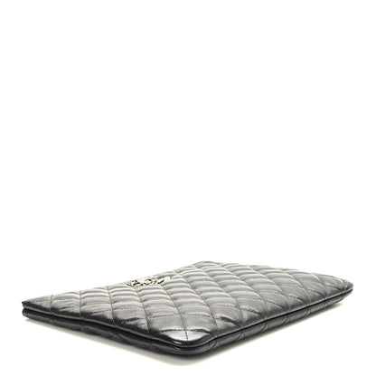 Chanel Caviar Quilted Medium French New Wave CC Pouch Black 4 of 8
