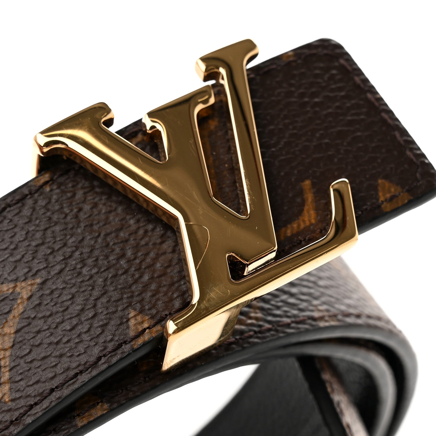 Louis Vuitton Calfskin Monogram 30mm LV Initiales Reversible Belt 95 38 Black 6 of 7