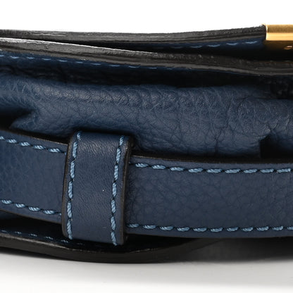 Chloe Calfskin Mini Marcie Round Crossbody Bag Blue 9 of 10
