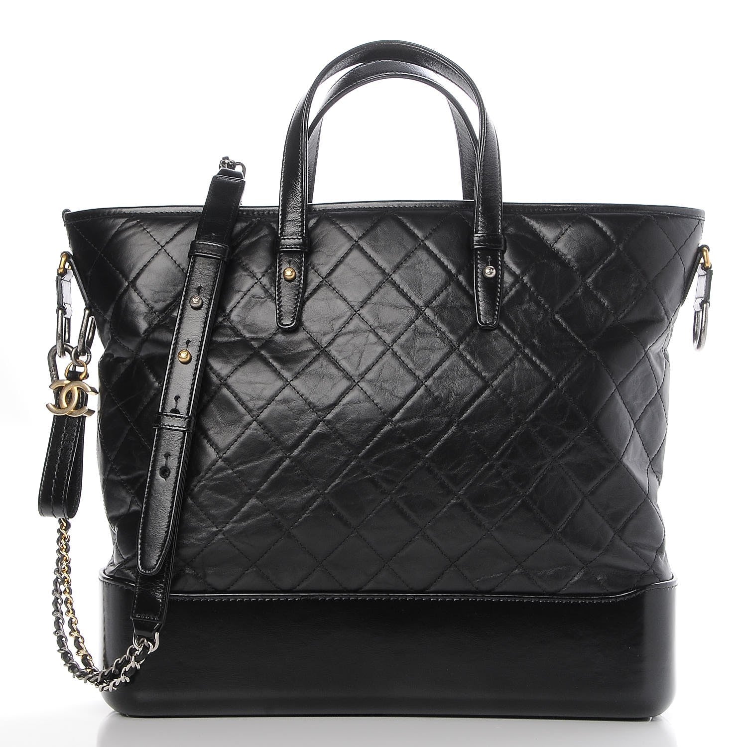 Chanel Calfskin Quilted Large Gabrielle Shopping Tote Black 1 of 8