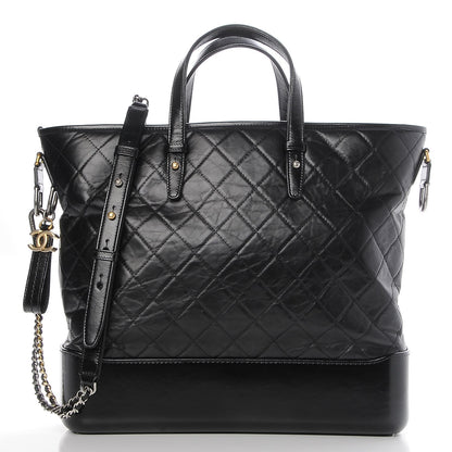Chanel Calfskin Quilted Large Gabrielle Shopping Tote Black 1 of 8