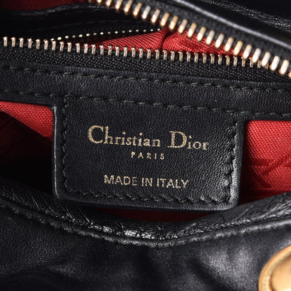 Christian Dior Lambskin Cannage Medium Lady Dior Black 7 of 9