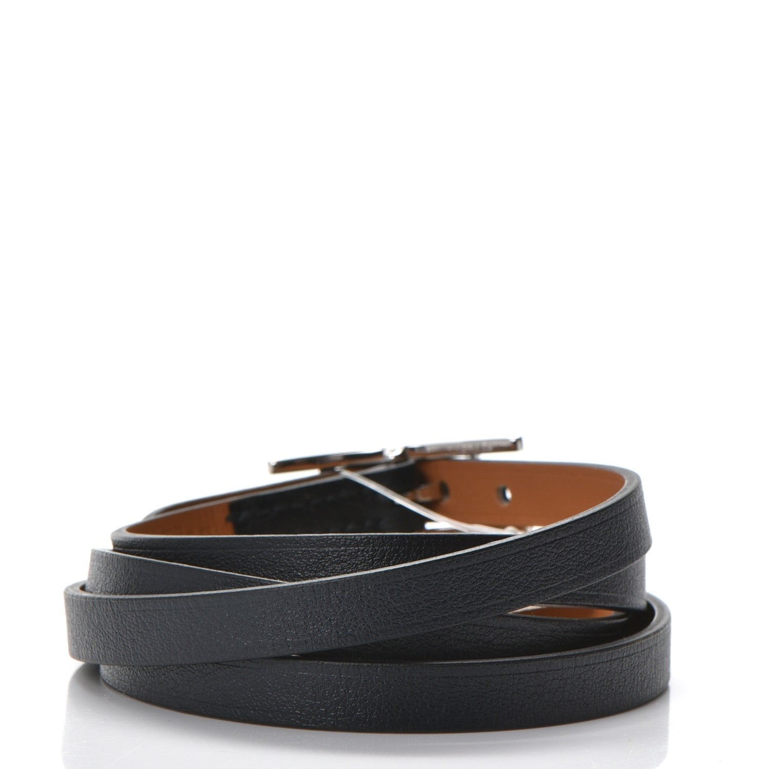 Hermes Swift Hapi 3 MM Triple Tour Bracelet L Bleu Indigo 3 of 6