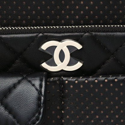 Chanel Perforated Calfskin Quilted Ultra Pocket Camera Case Black 7 of 11