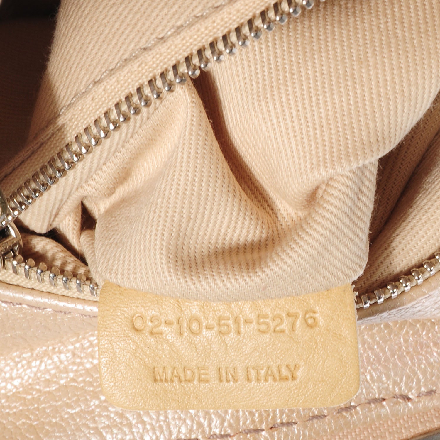 Chloe Leather Medium Paddington Satchel Metallic Beige 6 of 9