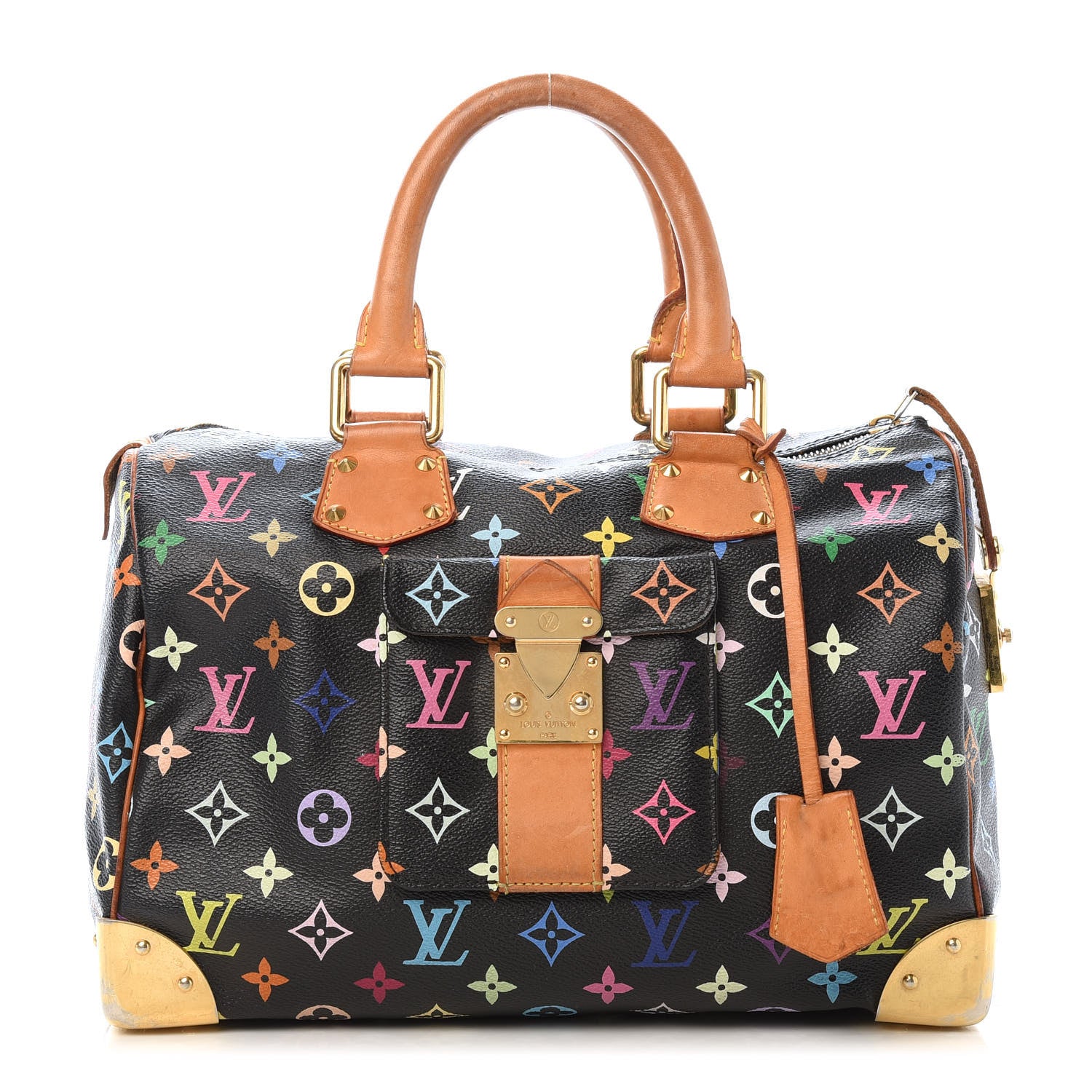 Louis Vuitton Monogram Multicolor Speedy 30 Black 1 of 12