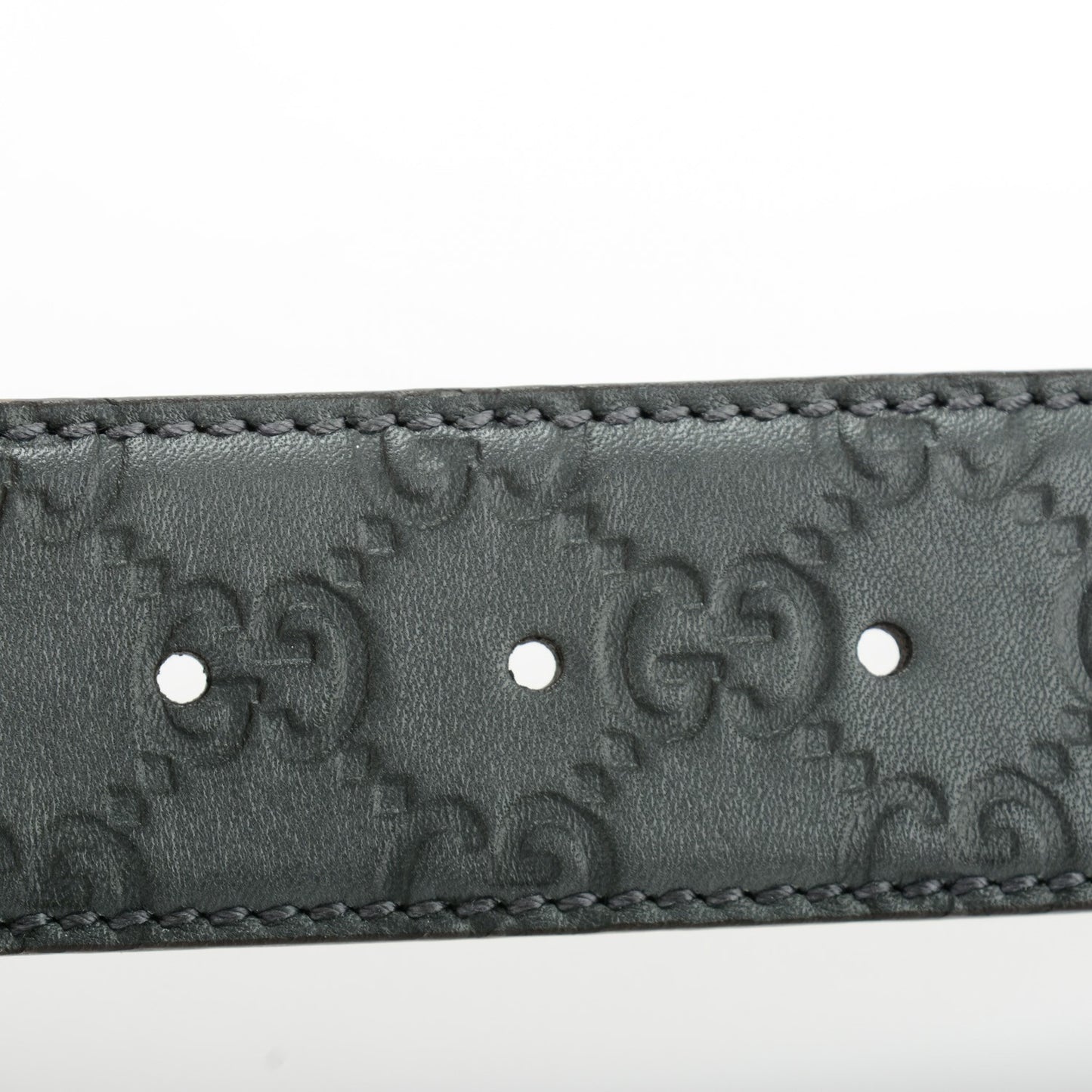 Guccissima Interlocking G Belt 85 34 Dark Grey