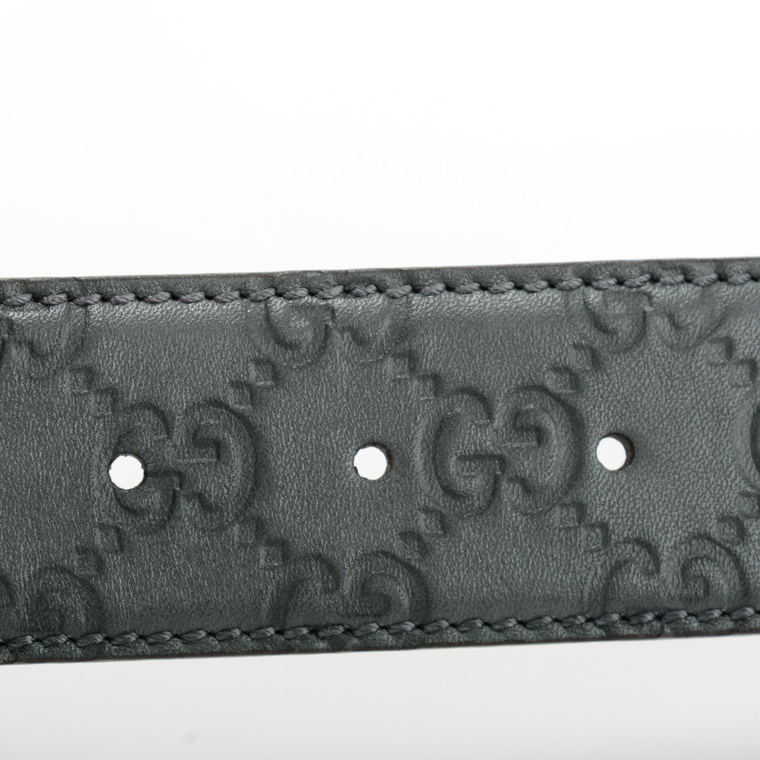 Gucci Guccissima Interlocking G Belt 85 34 Dark Grey 5 of 5