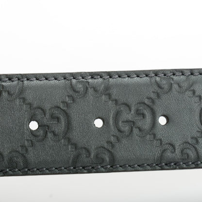 Gucci Guccissima Interlocking G Belt 85 34 Dark Grey 5 of 5