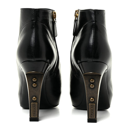 Chanel Lambskin Booties 37.5 Black 4 of 14