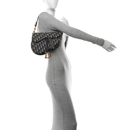 Christian Dior Oblique Saddle Bag Blue 2 of 10