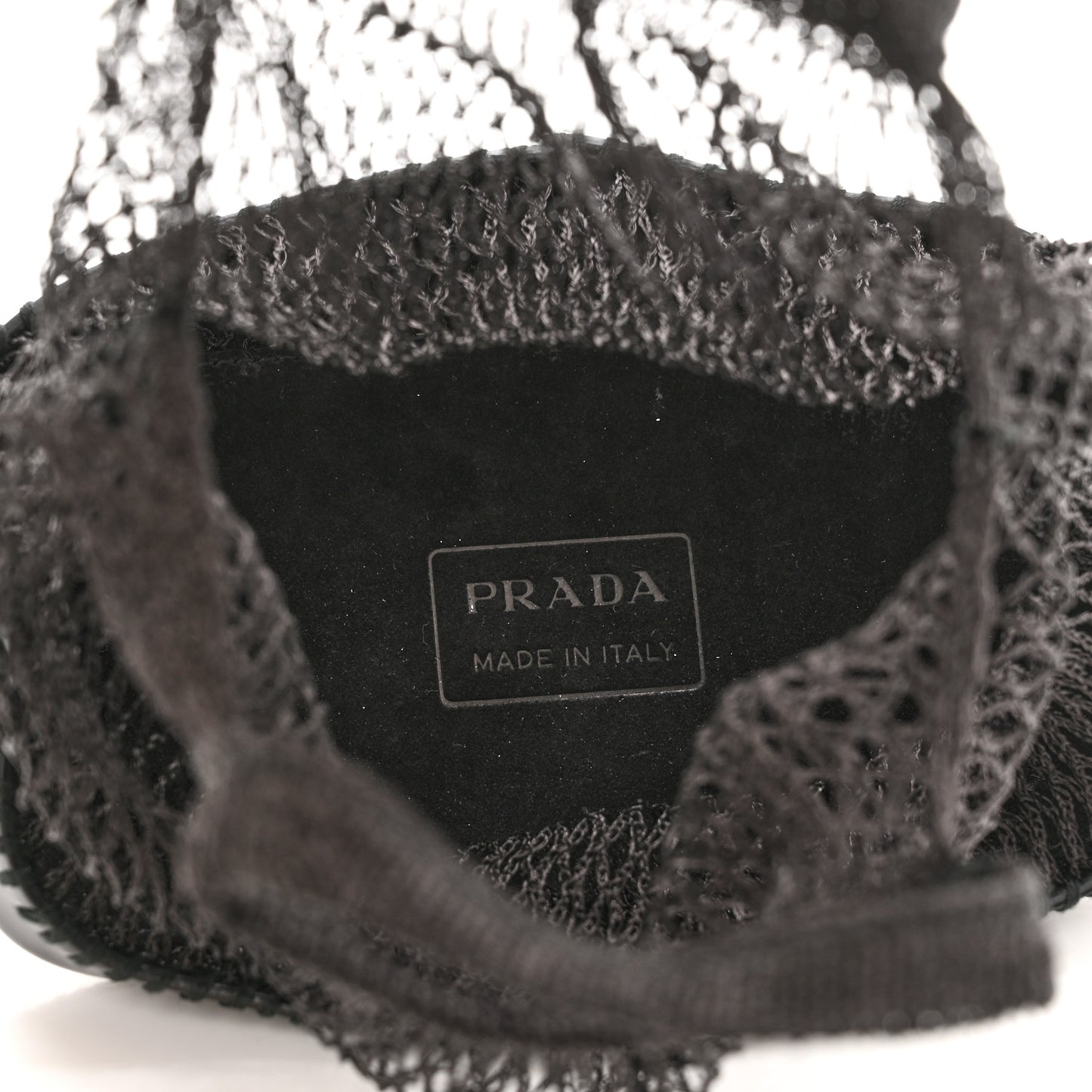 Tessuto Mesh Patent Rete Bag Black