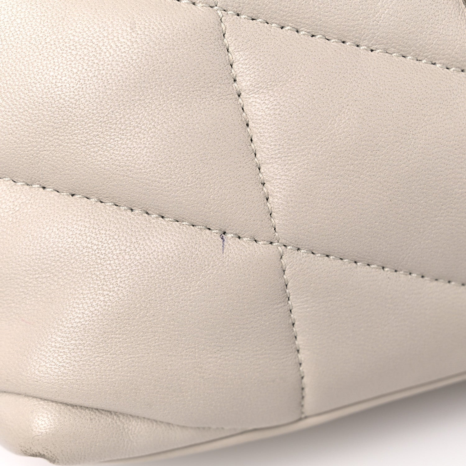 Saint Laurent Lambskin Quilted Toy Loulou Puffer Monogram Chain Satchel Crema Soft 18 of 18