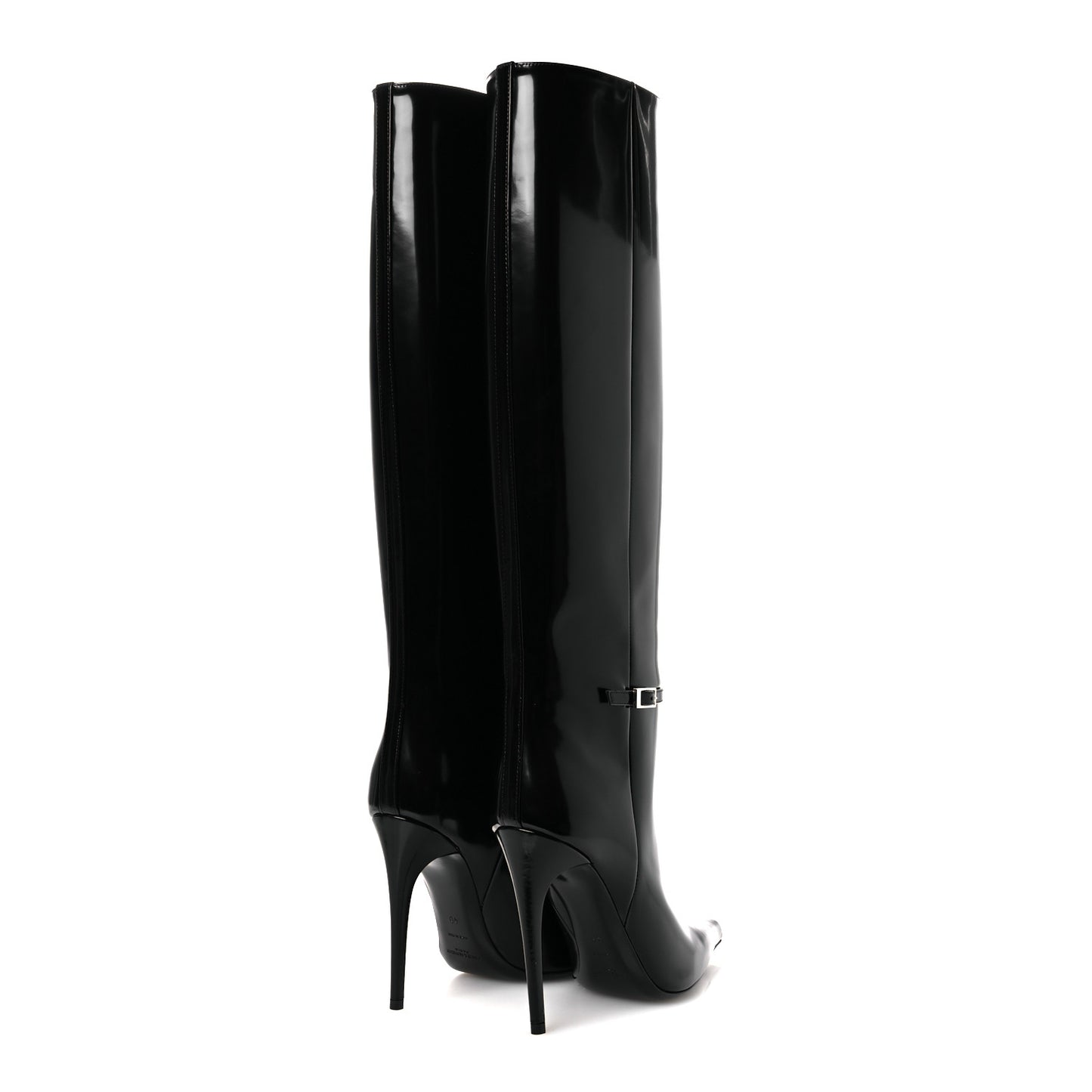 Glazed Calfskin Vendome 110 Boots 40 Black