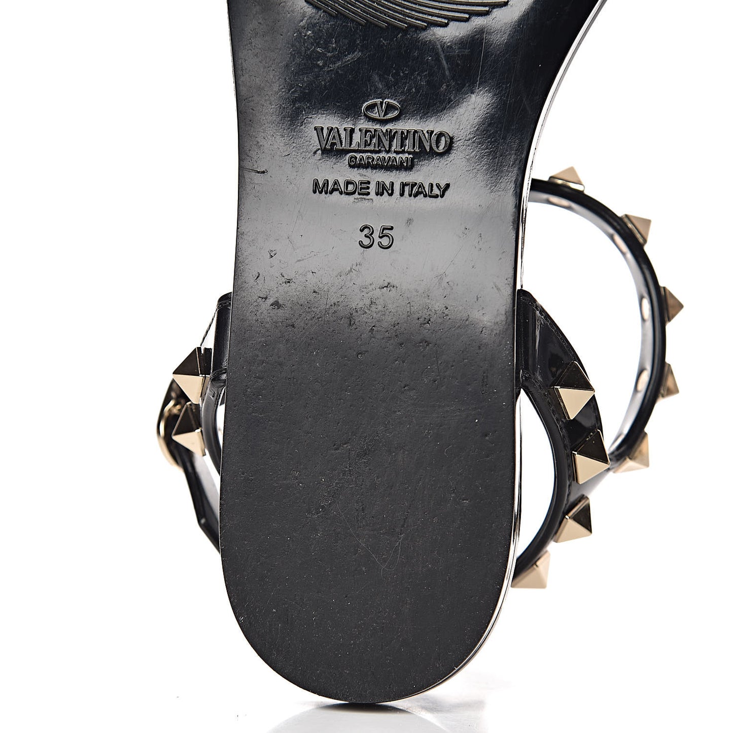 PVC Jelly Rockstud Caged Sandals 35 Black