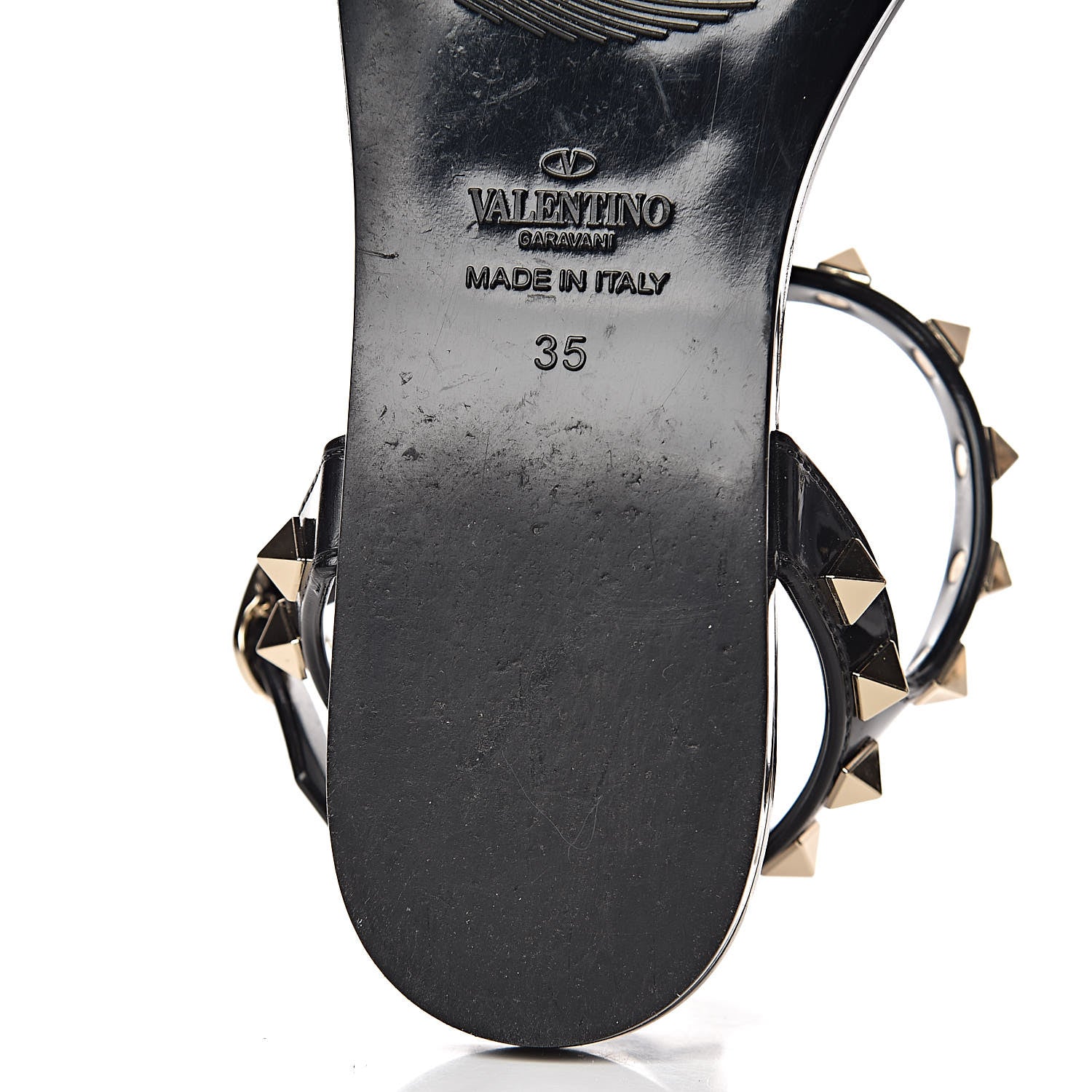 Valentino Garavani PVC Jelly Rockstud Caged Sandals 35 Black 10 of 13