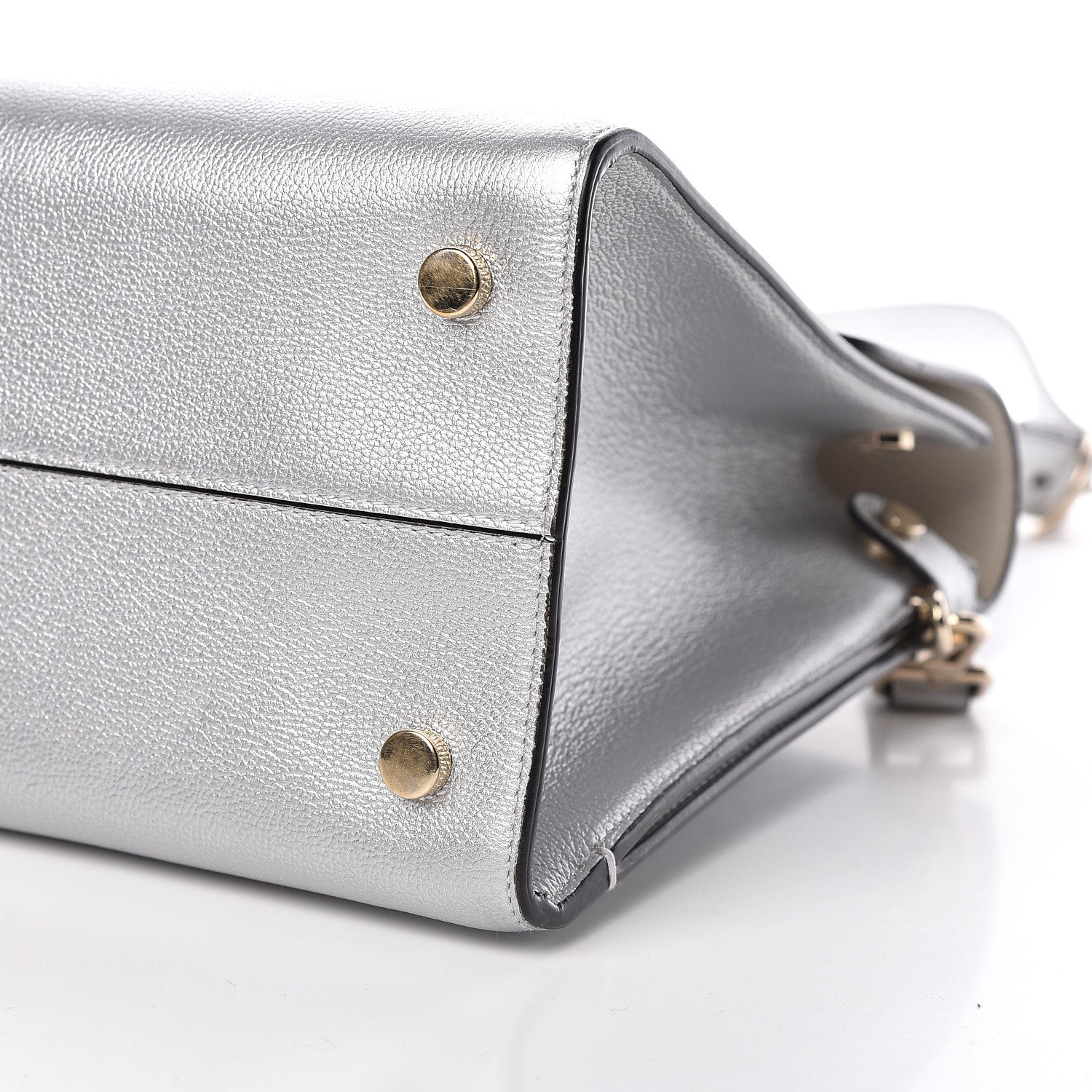 Christian Dior Metallic Grained Calfskin Medium Diorever Flap Silver 8 of 9