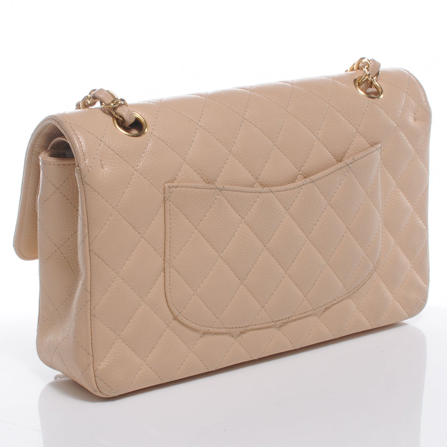 Chanel Caviar Quilted Medium Double Flap Beige Clair 3 of 8