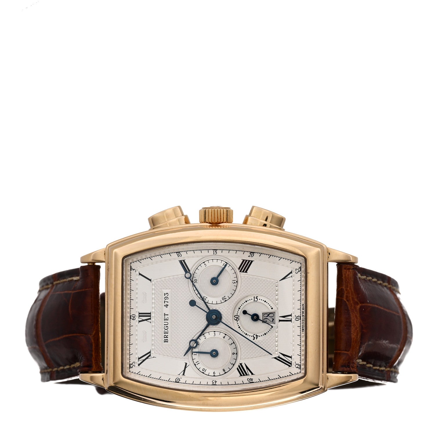 Breguet 18K Yellow Gold Alligator 32mm Héritage Chronograph Automatic Watch 5460BA/12/996 2 of 4
