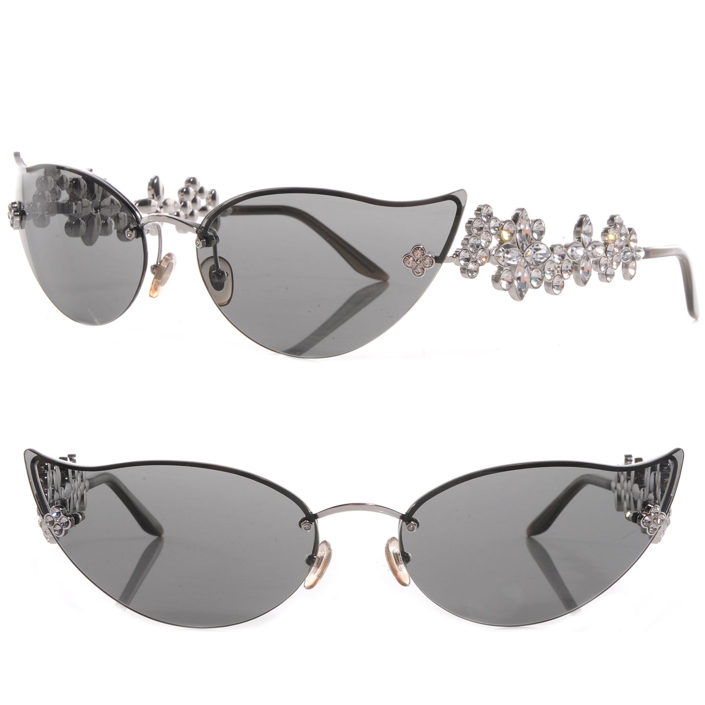 Swarovski Crystal Fleur Cat Eye Sunglasses