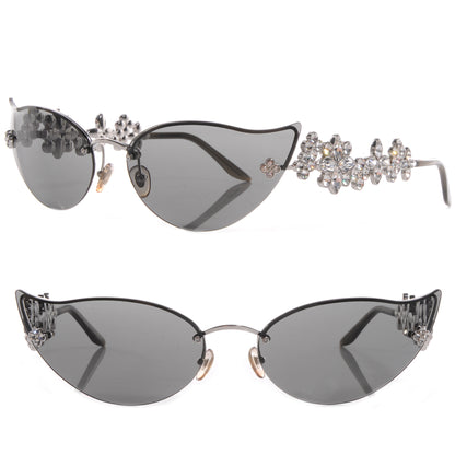 Louis Vuitton Swarovski Crystal Fleur Cat Eye Sunglasses 1 of 5