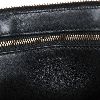 Celine Smooth Calfskin Medium Bi-Color Edge Shoulder Bag Black Navy 6 of 9
