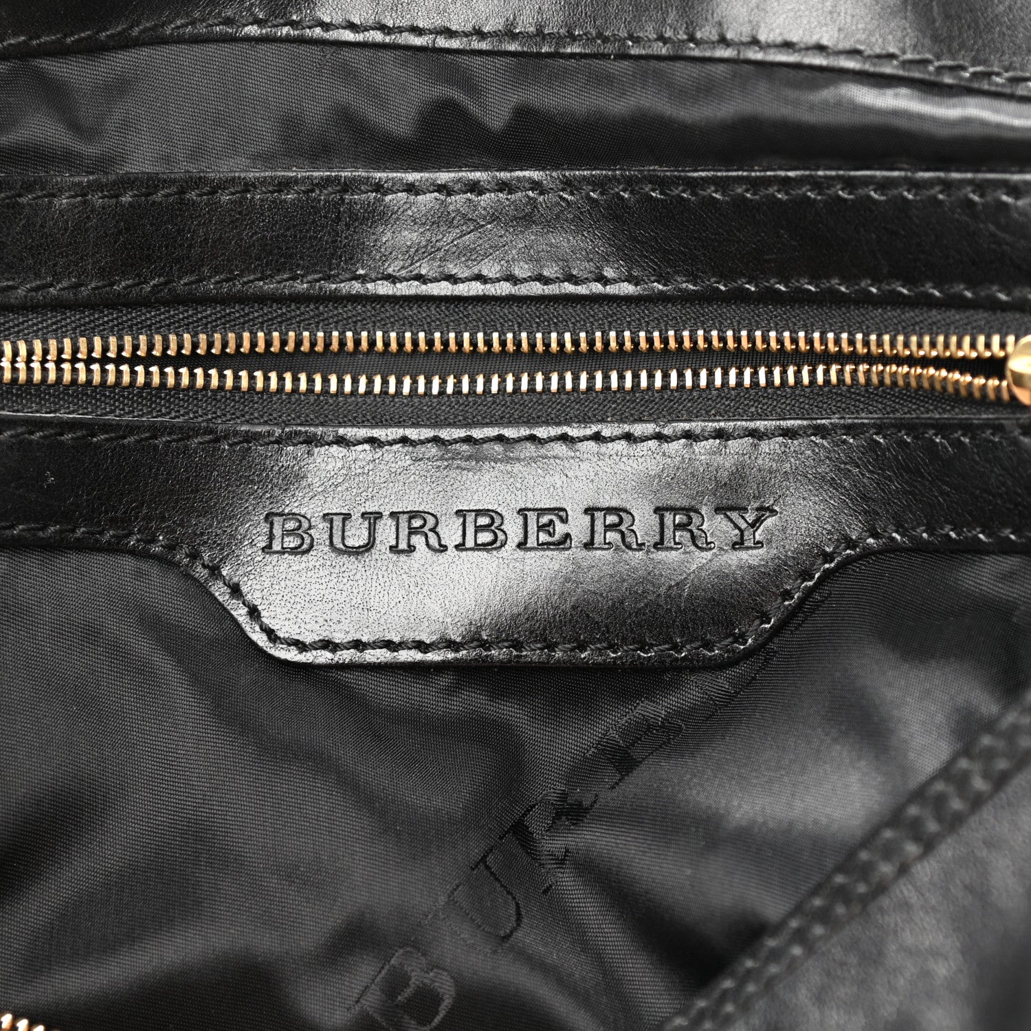 Burberry Soft Lambskin Bridle Calfskin Medium Gosford Hobo Black 8 of 19