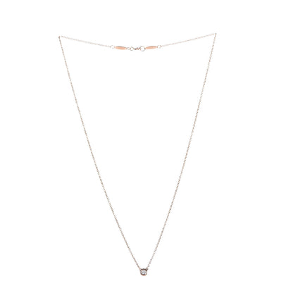 Tiffany 18K Rose Gold Diamond .05ct Elsa Peretti Diamonds by the Yard Pendant Necklace 3 of 8